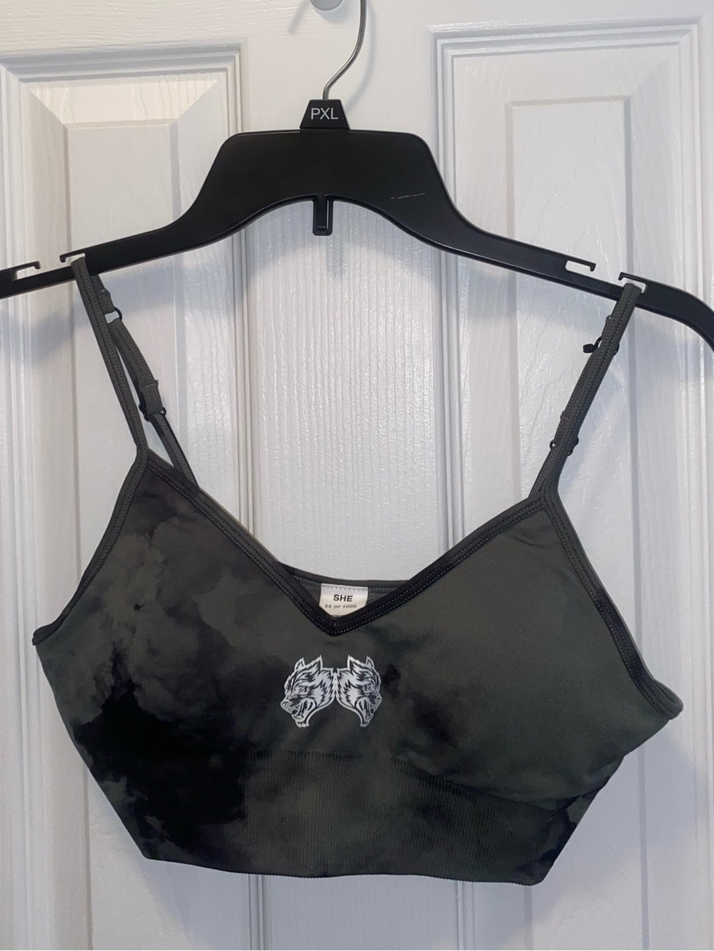 Darc Sport Green & Black Ink Design Sports Bra - Picture 4 of 7